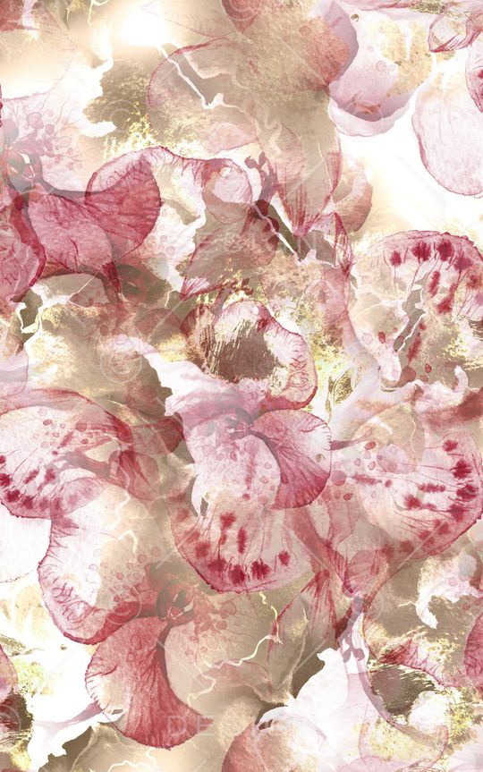 破碎花卉印花华亿平台图片