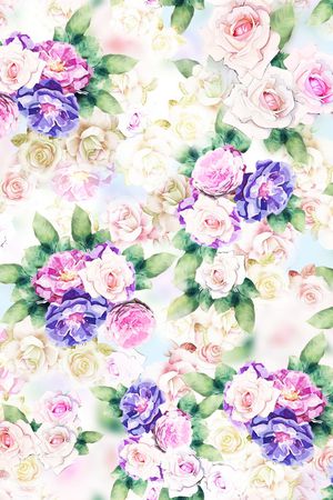 花卉印花华亿平台图片