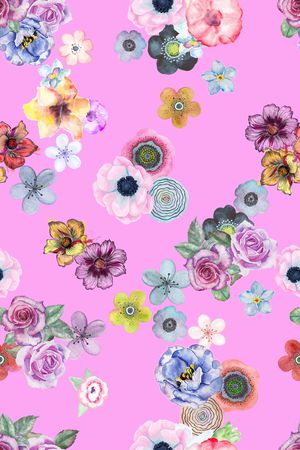 手绘花印花华亿平台图片