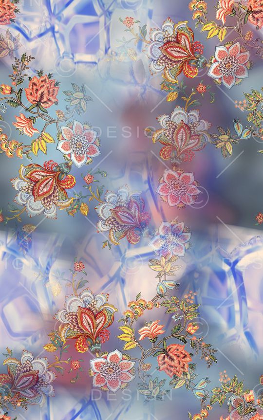 卷草纹印花华亿平台图片