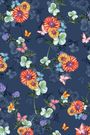 花卉印花华亿平台图片