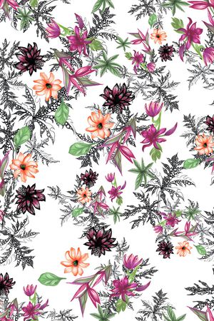 花卉印花华亿平台图片