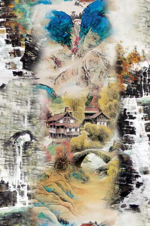 中国风印花华亿平台图片