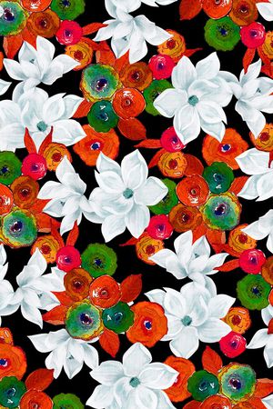 油画花卉印花华亿平台图片