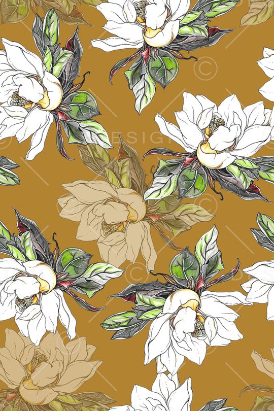 手绘花卉印花华亿平台图片