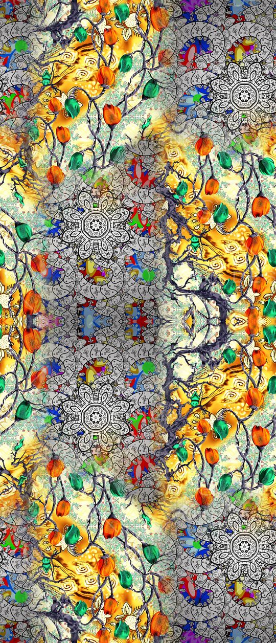 花卉印花华亿平台图片