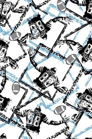 橄榄球员印花华亿平台图片