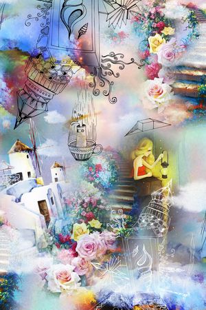 绿叶印花华亿平台图片