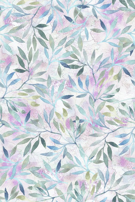 手绘花叶印花华亿平台图片