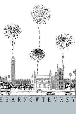 城市风景印花华亿平台图片