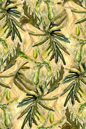 树叶印花华亿平台图片