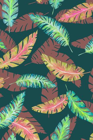 棕榈叶印花华亿平台图片