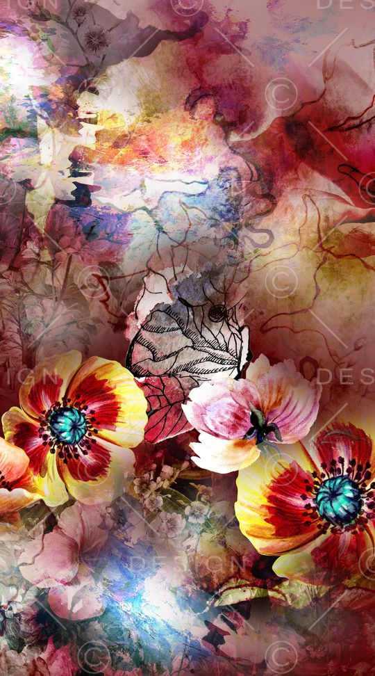 花卉印花华亿平台图片