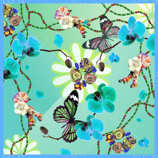 花卉印花华亿平台图片