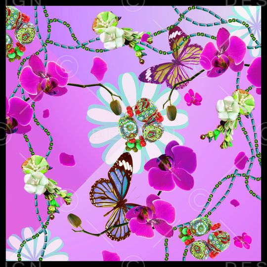 花卉印花华亿平台图片