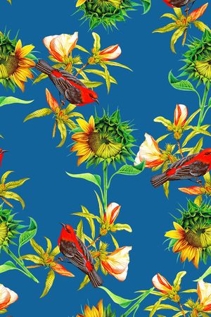 春夏清爽雪纺真丝棉丝巾布料泳装民族风印花印花华亿平台图片