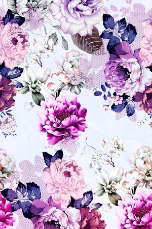 迪拜花卉印花华亿平台图片