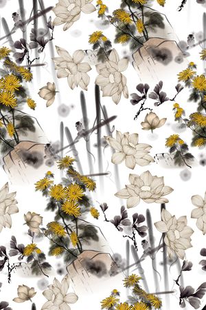 手绘印花华亿平台图片