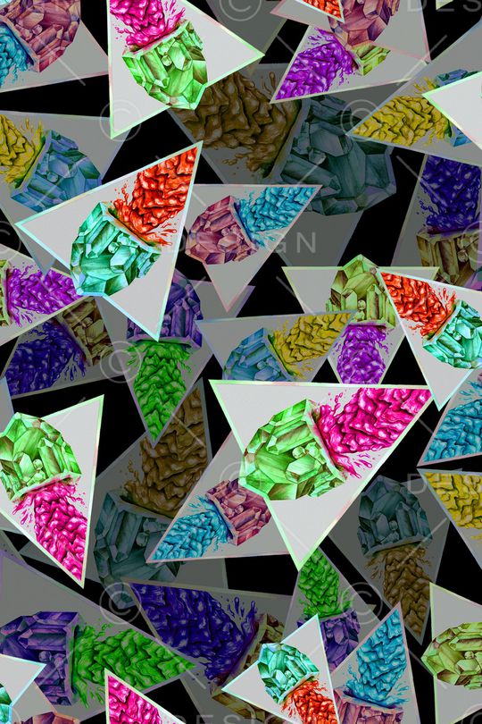 三角形印花华亿平台图片