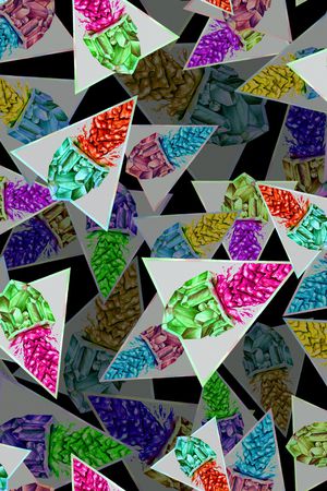 三角形印花华亿平台图片