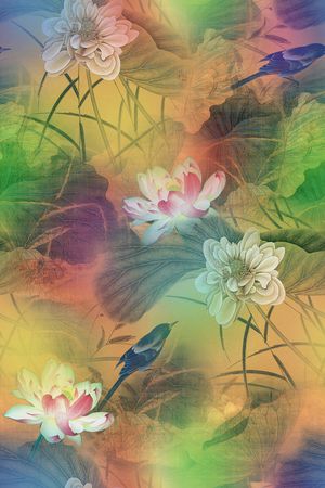 中国风印花华亿平台图片