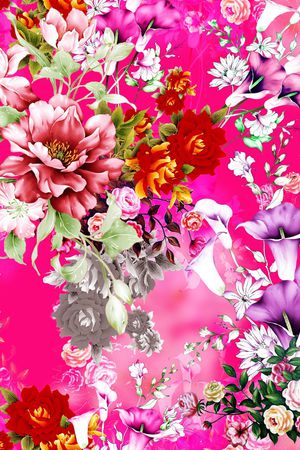 花卉印花华亿平台图片