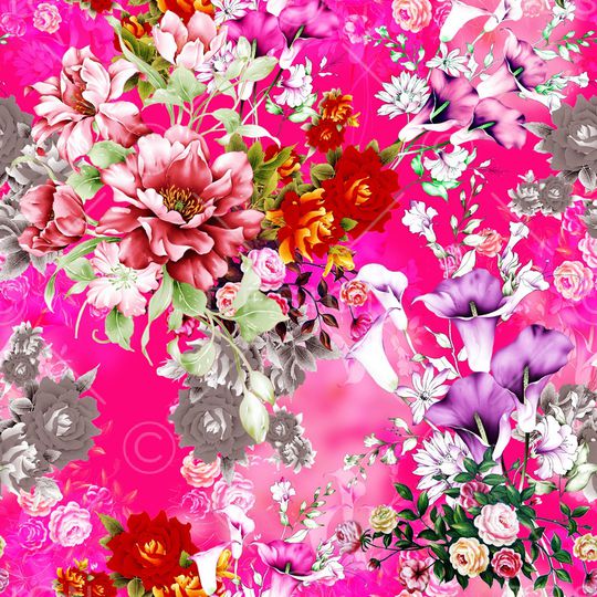 花卉印花华亿平台图片