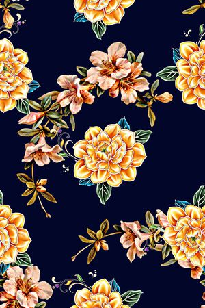 春夏清爽雪纺真丝棉丝巾布料泳装民族风印花印花华亿平台图片