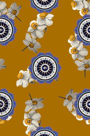 春夏清爽雪纺真丝棉丝巾布料泳装民族风印花印花华亿平台图片