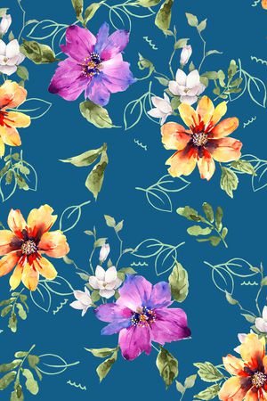 花卉印花华亿平台图片