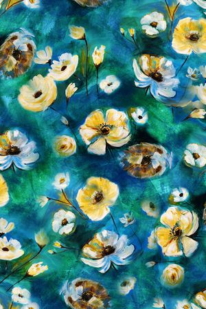 花卉印花华亿平台图片