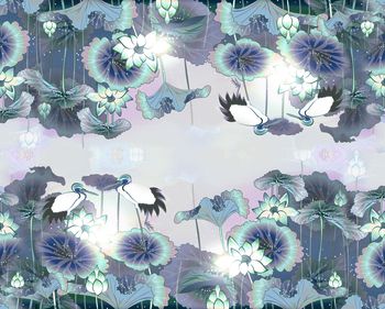 仙鹤印花华亿平台图片