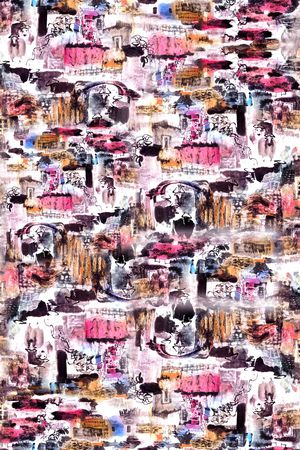 抽象几何印花华亿平台图片