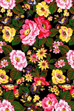 牡丹印花华亿平台图片