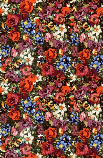 牡丹印花华亿平台图片