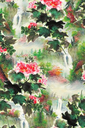 花卉印花华亿平台图片