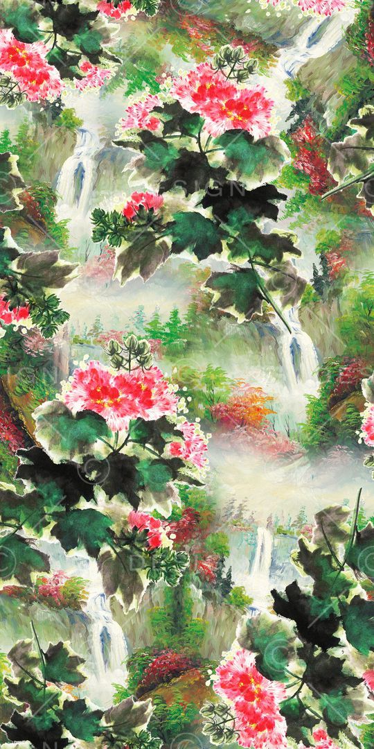 花卉印花华亿平台图片