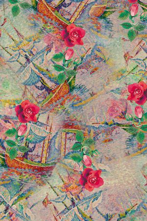 玫瑰印花华亿平台图片