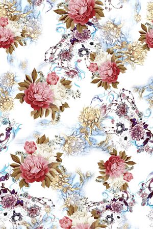 花卉印花华亿平台图片