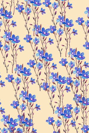 春夏清爽雪纺真丝棉丝巾布料泳装民族风印花印花华亿平台图片