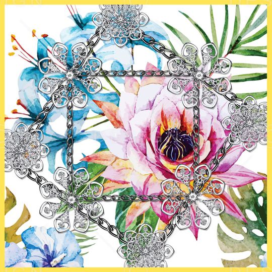 小方巾印花华亿平台图片