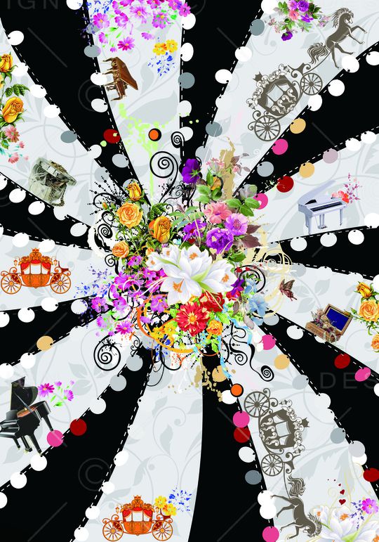 花卉印花华亿平台图片