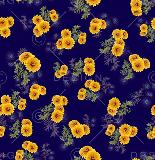 手绘花印花华亿平台图片