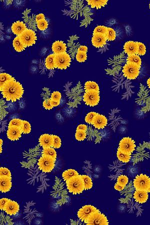 手绘花印花华亿平台图片