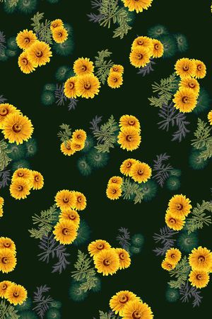 手绘花印花华亿平台图片