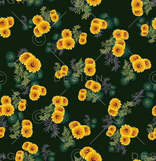 手绘花印花华亿平台图片