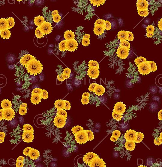 手绘花印花华亿平台图片