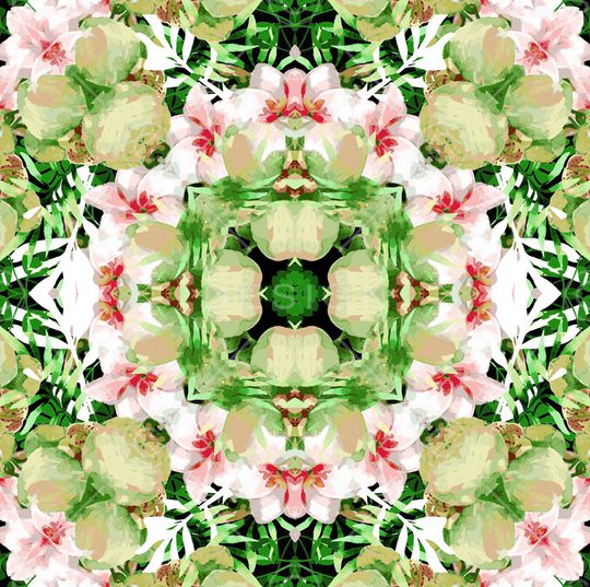 花卉印花华亿平台图片