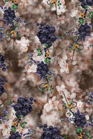 花卉印花华亿平台图片