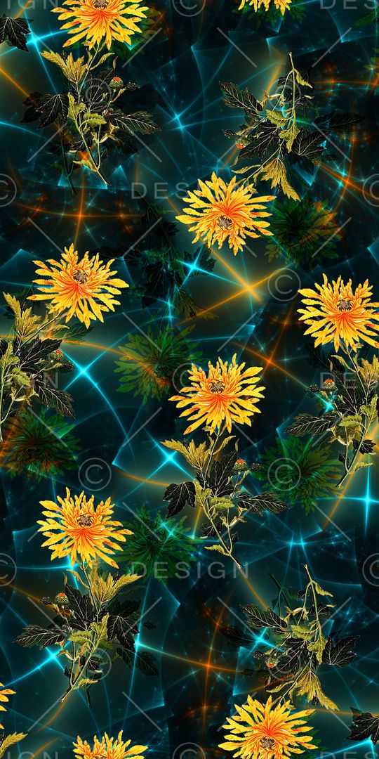 菊花印花华亿平台图片